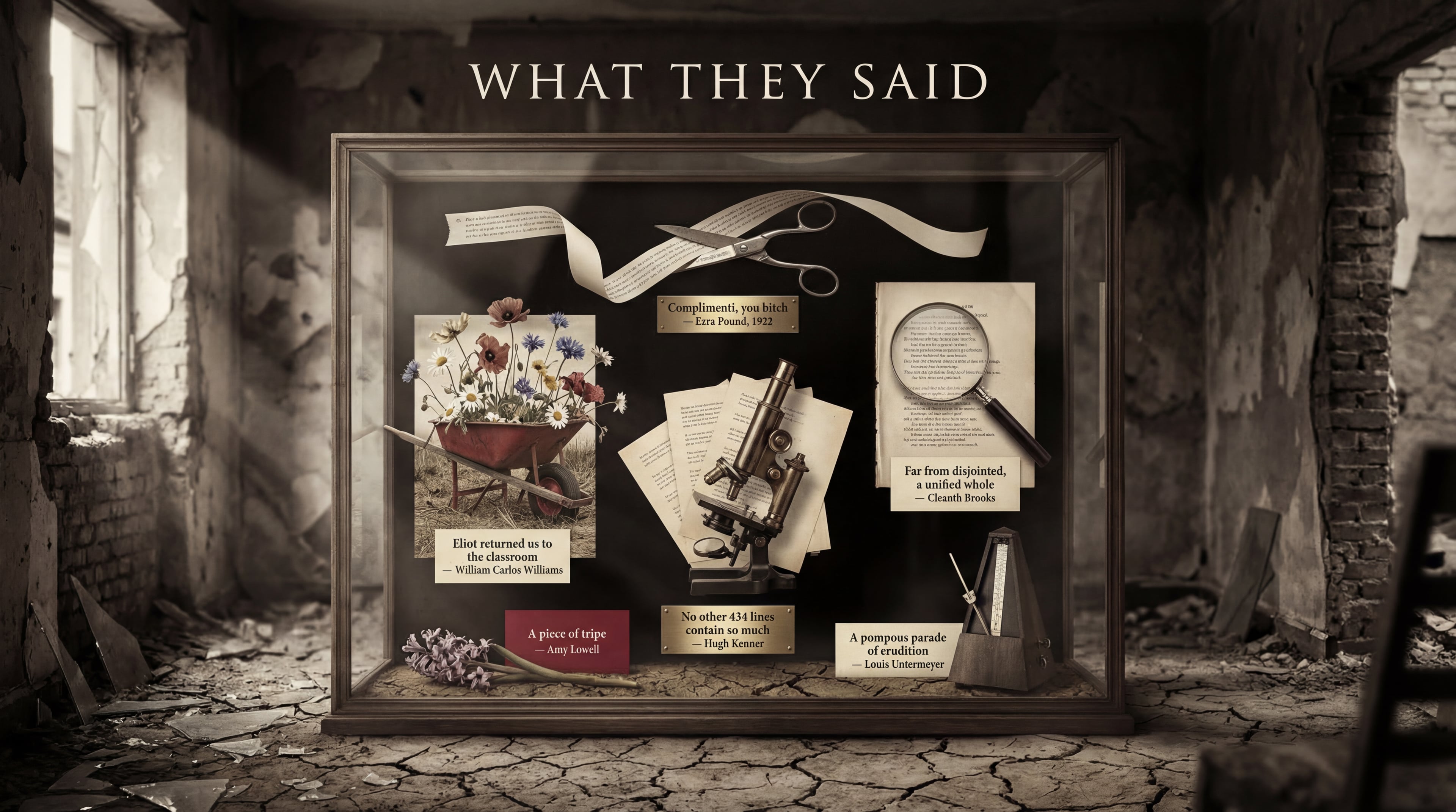 Wall of Voices — critics and scholars on The Waste Land